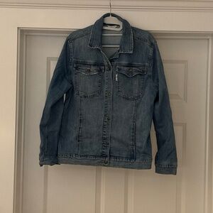 Sam Edelman "The Tansy" Jeans Jacket Size Large Denim with some stretch, EUC